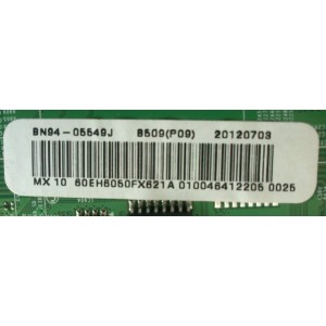 MAIN PARA TV SAMSUNG / NUMERO DE PARTE BN94-05549J / BN97-06546A / BN41-01778A / PARTES SUSTITUTAS BN96-25772A / BN94-06126D / BN94-05549E / BN96-28954A / PANEL DE600CGS-V1 / MODELOS UN60EH6000 / UN60EH6050 / UN60EH6050FXZA HS01 / UN60EH6000FXZA HS01