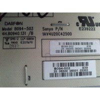 FUENTE DE PODER / BACKLIGHT INVERSORA SANYO 1AV4U20C42500 / MODELO DP52449 P52449-01	