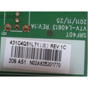 MAIN / TOSHIBA 461C4Q51L71 /431C4Q51L71 / 716M0020-7 / VTV-L40613 / MODELO 32L4200U	