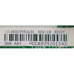 MAIN / TOSHIBA 461C5Y51L01 / 431C5Y51L01 / SRI32T VTV-L32615 / 7160081-6 / MODELO 32L2300UM	