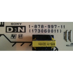 TARJETA D3N / SONY A-1663-192-A / 1-878-997-11 / 173060011 / A1663192A / PARTES SUSTITUTAS A-1663-192-A / A-1663-192-B / PANEL LTY520HH02 / MODELOS KDL-52XBR9 / KDL-52VL150 / KDL-52W5100 / KDL-52W5150 / KDL-52Z5100 / KDL-52EX500