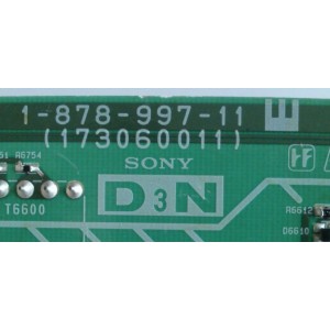 TARJETA D3N / SONY A-1663-192-A / 1-878-997-11 / 173060011 / A1663192A / PARTES SUSTITUTAS A-1663-192-A / A-1663-192-B / PANEL LTY520HH02 / MODELOS KDL-52XBR9 / KDL-52VL150 / KDL-52W5100 / KDL-52W5150 / KDL-52Z5100 / KDL-52EX500