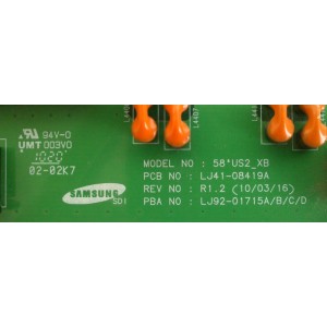 BUFFER / SAMSUNG BN96-12681A / LJ92-01715A / 715A / LJ41-08419A / MODELO PN58C500G2FXZA	