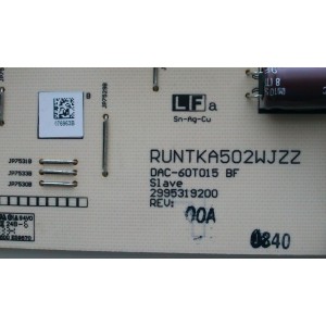 BACKLIGHT INVERSOR / SHARP RUNTKA502WJZZ / DAC-60T015 BF / 2995319200 / MODELO LC-C4655U	