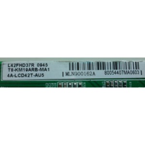 MAIN / RCA 276049 / H07804PN004A2 / 40-00C5US-MAG4XG / T8-KM19ARB-MA1 / 4A-LCD42T-AU5 / MLN900162A / MODELO L42FHD37RYX27	