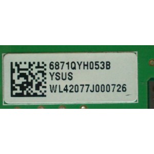 Y-SUS / LG 6871QYH053B / 6870QYH005B / MODELO 42PX7DC-UA SUSLLJR	