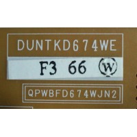 FUENTE DE PODER / TUNER / DUNTKD674WEF3 / DUNTKD674WE / QPWBFD674WJN2 / DS-1107A / MODELO LC-20SH6U	