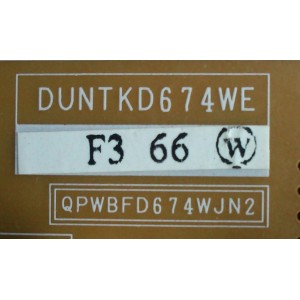 FUENTE DE PODER / TUNER / DUNTKD674WEF3 / DUNTKD674WE / QPWBFD674WJN2 / DS-1107A / MODELO LC-20SH6U	