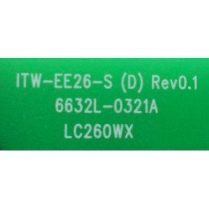 BACKLIGHT INVERSOR ESCLABA / INSIGNIA 6632L-0321A / ITW-EE26-S / MODELO NS-LCD26	