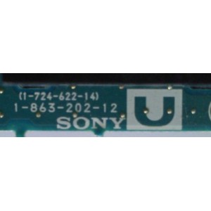 TARJETA DE SEÑAL DE A/V / SONY A-1054-666-A / 1-724-622-14 / 1-863-202-12 / MODELO KDF-55WF655	