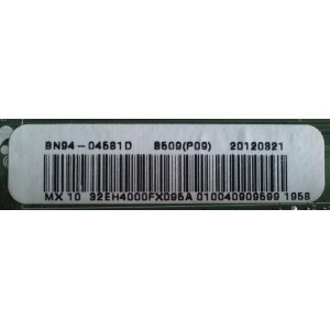 MAIN PARA TV  SAMSUNG  NUMERO DE PARTE BN94-04581D / BN41-01778A / BN97-05228B / MODELO UN32EH4000FXZA CS01 /PARTES SUATITUTAS  BN94-05620R / BN94-05763E / BN94-05763M / BN94-04581C	