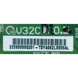 T-CON / SHARP 222000005201 / V32D1C0 / V32CD10 / MODELO LC-32D40U	/ PANEL LK315T3LF12 / LC3260N / LC-32SH20U 