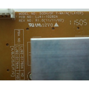 Y-SUS / SAMSUNG BN96-20511A / LJ92-01760E / LJ41-09423A / 760E A / PANEL S50HW-YD14 / S50HW-YB07 / MODELOS PN51E450A1FXZA TD02 / PS51D450A2XUM / PS51D490A1CXA / PS51D490A1XMN / PS51D490A1MXXD / PS51D451A3WXKZ / PS51D452A5WXRU / MAS MODELOS EN DESCRIPCION