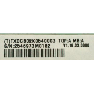 MAIN / VIZIO TXDCB02K0540003 / 756TXDCB02K054 / 715G6273-M01-000-004K / MODELO E390I-B1	