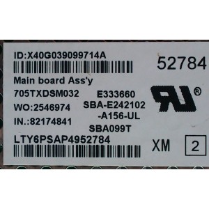 MAIN / VIZIO TXDCB02K0540003 / 756TXDCB02K054 / 715G6273-M01-000-004K / MODELO E390I-B1	
