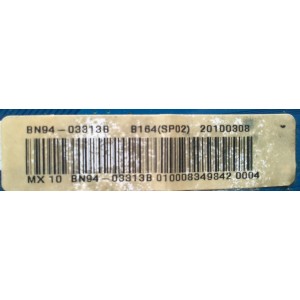 MAIN PARA TV  SAMSUNG  NUMERO DE PARTE  BN94-03313B / BN41-01351A / BN97-04029B / PARTES SUSTITUTAS SKU 16921=BN94-03313V / PANEL S50FH-YD06 / S50FH-YB07 / MODELO PN50C8000YFXZA