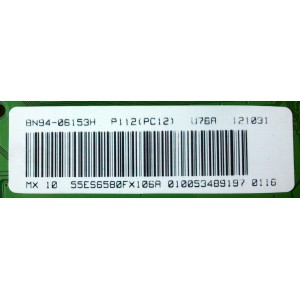 MAIN / SAMSUNG BN94-06153H / BN41-01812A / BN97-06933A / MODELO UN55ES6580FXZA CS02	