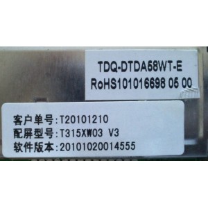 MAIN / SCEPTRE 1071012016 / T.RCS7.9D / 10331 / T20101210 / MODELO X320BV-HD / PANEL T315XW03 V.3	