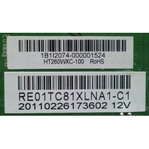 MAIN / RCA 1B1I2074 / T.RSC8.1B 10516 / T.RSC8.1B / RE01TC81XLNA1-C1 / 10516 / MODELO 26LA30RQD	