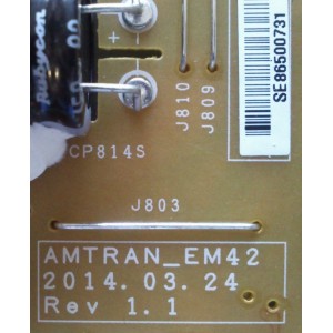 FUENTE DE PODER / JVC 0500-0614-0481 / PSLL111302M / 0500-0614-0480 / AMTRAN_EM42 / MODELO EM42FTR	