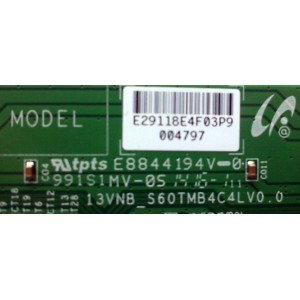 T-CON PARA TV HISENSE / NUMERO DE PARTE LJ94-29118E / 29118E / S60TMB4C4LV0.0 / 991S1MV-05 / 13VNB_S60TMB4C4LV0.0 / PANEL'S LVF480ND2L / HD480DF-B37\S3.B2\GM\ROH / MODELOS 48FS4690 / 48FS4610R / 48H4