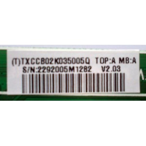 MAIN / VIZIO CBPFTXCCB02K035 / TXCCB02K035005Q / TXCCB02K035 / 715G5661-M01-000-004K / MODELO E291-A1 LTTMNVAP	