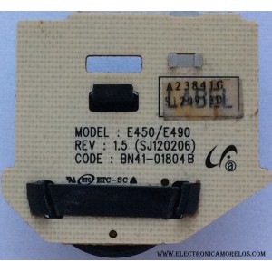 BOTONERA PARA TV / SAMSUNG BN96-23841G / BN41-01804B / 23841G / MODELO PN51E450A1FXZA TS04	