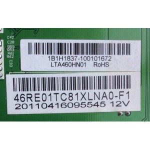 MAIN / RCA 1B1H1837 / T.RSC8.1B 10516 / 46RE01TC81XLNA0-F1 / MODELO 46LA45RQ	