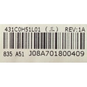 MAIN / TOSHIBA 75012772 / STW37T VTV-L3707 / 461C0H51L01 / 431C0H51L01 / MODELO 37AV502U	