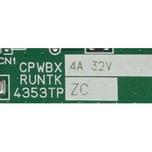 T-CON PARA TV SONY / NUMERO DE PARTE RUNTK4353TPZC / 1-857-829-11 / CPWBX4253TPZC / 4253TP / PANEL LK520D3LB1S / MODELOS KDL-52EX700 / KDL-52EX701