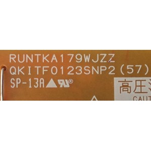 BACKLIGHT INVERSOR / SHARP RUNTKA179WJZZ / QKITF0123SNP2(57) / MODELO LC-26D6U	