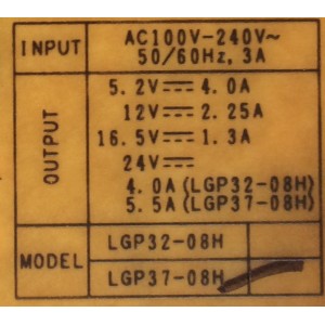 FUENTE DE PODER / LG EAY40505001 / EAX40097901/15 / 40505001 / MODELO 37LG30-UD.AUSPLJM	