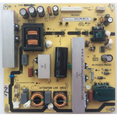 FUENTE DE PODER / TCL 08-PW232C0-PW200AA / PW232C0 / 40-P232C0-PWG1XG / MODELO L40FHDF12TATAAA	