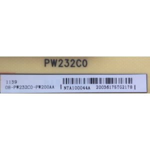 FUENTE DE PODER / TCL 08-PW232C0-PW200AA / PW232C0 / 40-P232C0-PWG1XG / MODELO L40FHDF12TATAAA	