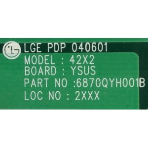 Y-SUS / LG 6871QYH030A / 6870QYH001B / MODELO DU-42PX12C	