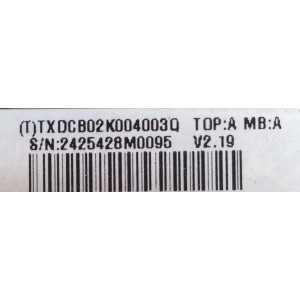 MAIN / VIZIO 756TXDCB02K004 / TXDCB02K004 / TXDCB02K004003Q / 715G5817-M01-000-004X / MODELO E291-A1 LTTMNVBP	