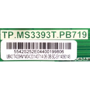 MAIN / FUENTE / INSIGNIA B14090148 / TP.MS3393T.PB719 / S420HF56 V2 V02 / MODELO NS-42D510NA15	