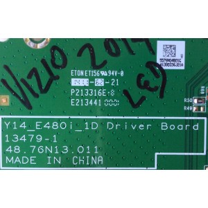 LED DRIVER / VIZIO 55.76NQ.048 / 48.76N13.011 / 5576NQ04801G / 5576NQ0480IG / 13479-1 / Y14_E480i_1D / MODELO E480i-B2 LWJQPOFQ	