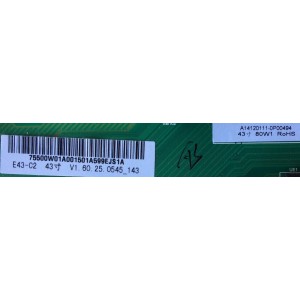 MAIN / VIZIO 791.00W10.A001 / A14120111 / TP.MT5580.PB75 / 75500W01A001 /  75500W01A002 /  75500W01A004 /  MODELO E43-C2 LWZJSEAR	/ E43-C2 LWZ2SEAR E43-C2 LWZJSEAR E43-C2 LWZ2SEAS