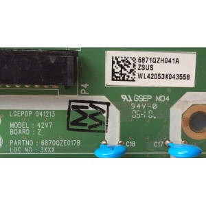 Z-SUS / LG 6871QZH041A / 6870QZE117B / 6870QZE017B / SUSTITUTA 6871QZH041B / MODELO 42PM3MV-UC /  42PX4DV-EA / 42PX4DV-AA / 42PX3RVA-ZC  / 42PX3RV 42PX3DCV-UC / 42PX3D-BV  /  Z42PX2D Z42PX2DH  / 42DPC85  / ED4218P S  / PFM-42V1A FWD-42PV1  	 PT-4233	