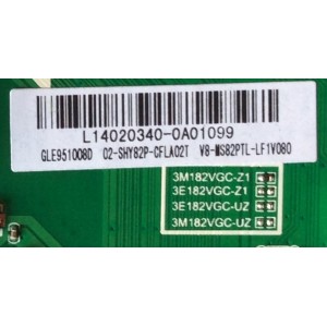 MAIN FUENTE (COMBO) PARA TV TCL / NUMERO DE PARTE GLE951008D / TP.MS18VG.P77 / MS82PT / L14020340 / 3M182VGC-Z1 / V8-MS82PTL-LF1V080 / 02-SHY82P-CFLA02T
