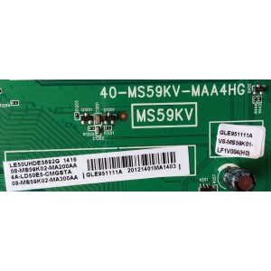 MAIN / TCL 08-MS59K02-MA200AA / 4A-LD50E5-CMGSTA / 4A-LD50E5-CMGSTA / 40-MS59KV-MAA4HG / MODELO LE50UHDE5692G	
