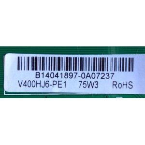 FUENTE / MAIN / SCEPTRE B14041897 / TP.MS3393.P712 / V400HJ6-PE1 / MODELO X405BV-FMQR8CNAV93CE	