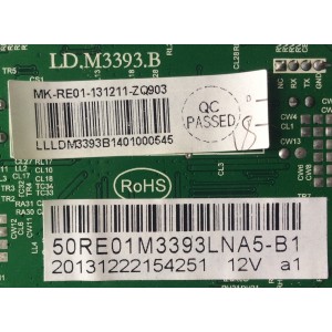 MAIN / RCA 50RE01M3393LNA5-B1 / 20131222154251 / LD.M3393.B / 20131222154251 12V a1 / 3393B1353 / PANEL V500HJ1-PE8 / MODELO LED50B45RQ / CHECAR LOS CONECTORES A DETALLE