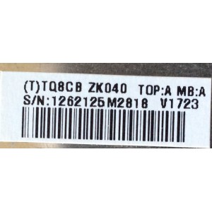 MAIN / VIZIO CBPFTQ8CBZK040 / TQ8CBZK040 / 715T2830-2 / MODELO VS370E LTAEOAJ	