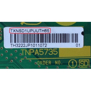 BACKLIGHT INVERSOR / PANASONIC TZRNP03UPUU / TXNSD1UPUUTH65 / TNPA5735 / MODELO TC-P65S60	