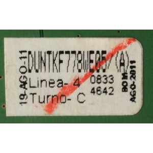 T-CON / SHARP DUNTKF778WE05 / RUNTK4910TP / CPWBX4910TP / QKITPF778WJN3 / QPWBXF778WJN3 / 4910TP / MODELO LC-60LE633U	