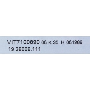 BACKLIGHT INVERSOR /MAXENT 19.26006.111 / VIT71008.90 / MODELO MX-26X3 L2614XW02	