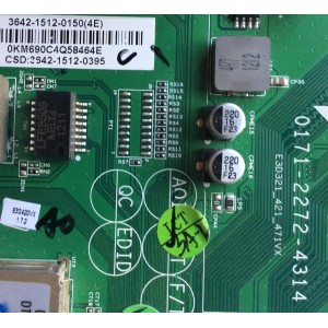 MAIN / VIZIO 3642-1512-0150 / 0171-2272-4314 / MODELO E3D420VX LAQKJXEN	