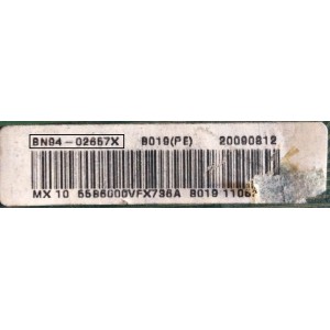 MAIN / SAMSUNG BN94-02657X / BN97-03201J / BN41-01170D / MODELO UN55B6000VFUZA / NUMERO DE PANEL T550FBE1-DB DD01